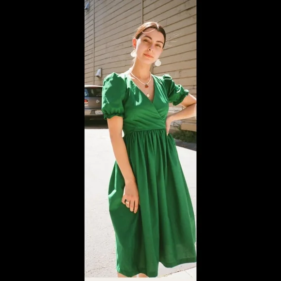 Lisa Says Gah Dresses | Lisa Say Gah! Topanga Midi Dress | Color: Green | Size: S | Jaclynhearn's Closet